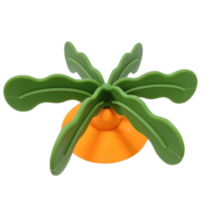 Dog Slow Feeder Palm Tree Silicone Food Divider with Suction 2 Colors Assorted
