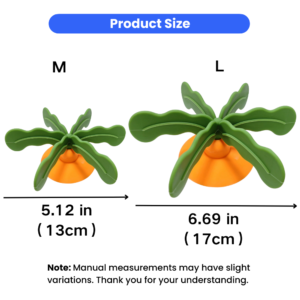 Dog Slow Feeder Palm Tree Silicone Food Divider with Suction 2 Colors Assorted – product view 3