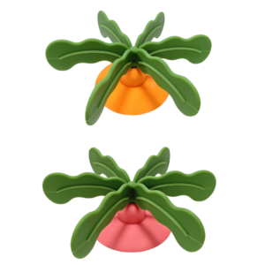 dfwwm0305763-06.png Dog Slow Feeder Palm Tree Silicone Food Divider with Suction 2 Colors Assorted – product view 6
