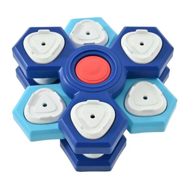 Interactive 3-layer Rotating Puzzle Dog Feeding Plate