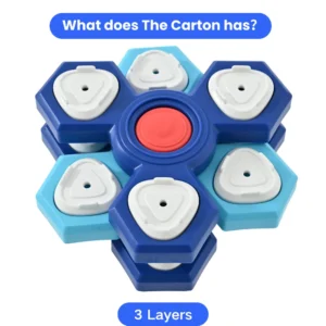 Interactive 3-layer Rotating Puzzle Dog Feeding Plate – product view 4