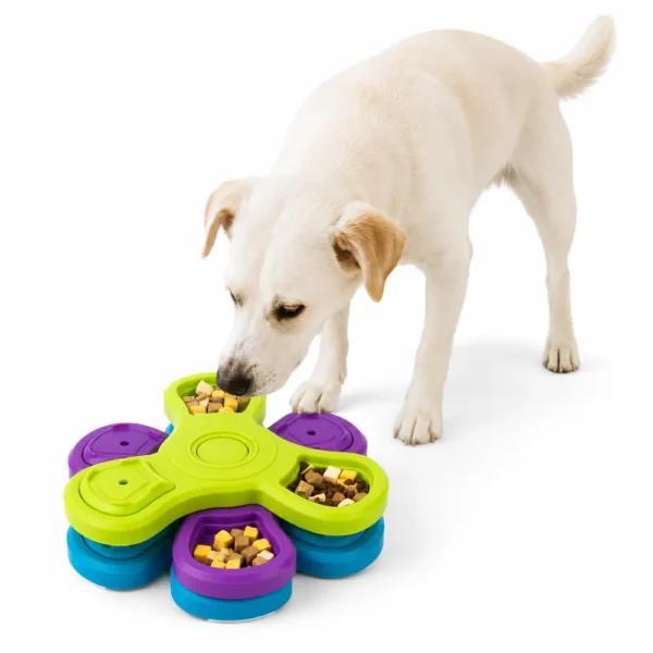 dtywm0243277-01.webp Interactive 3-Layers Rotating Slow Feeder Puzzle Bowl for Dogs