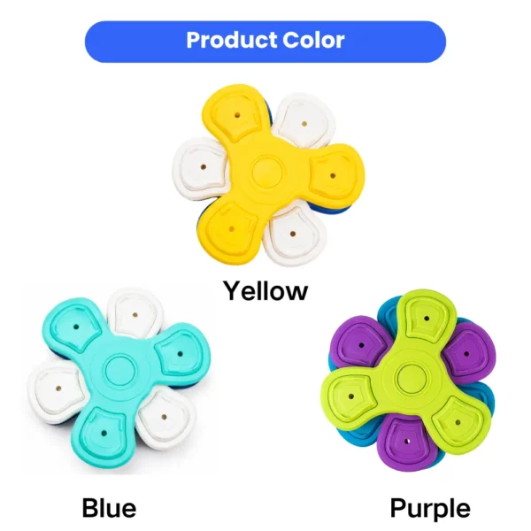 dtywm0243277-02.webp Interactive 3-Layers Rotating Slow Feeder Puzzle Bowl for Dogs – product view 2
