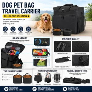 Portable Pet Travel Storage Bag Food Container Treat Pouch for Outdoor Dogs and Cats view 4