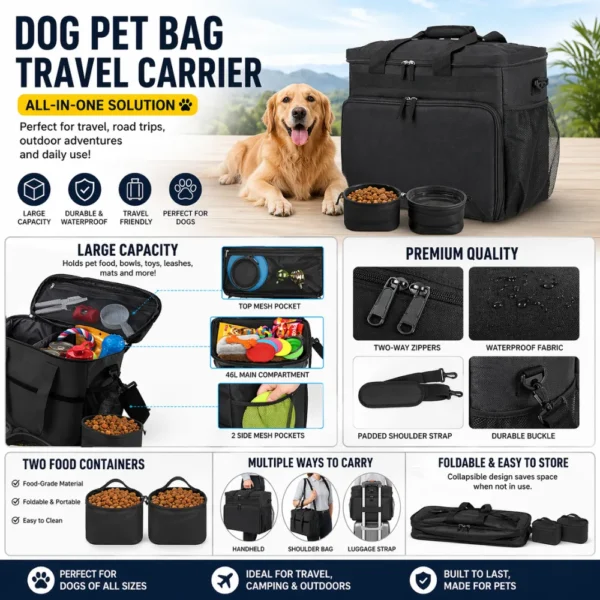 jfp-tr-00001-g03.webp Portable Pet Travel Storage Bag Food Container Treat Pouch for Outdoor Dogs and Cats view 4