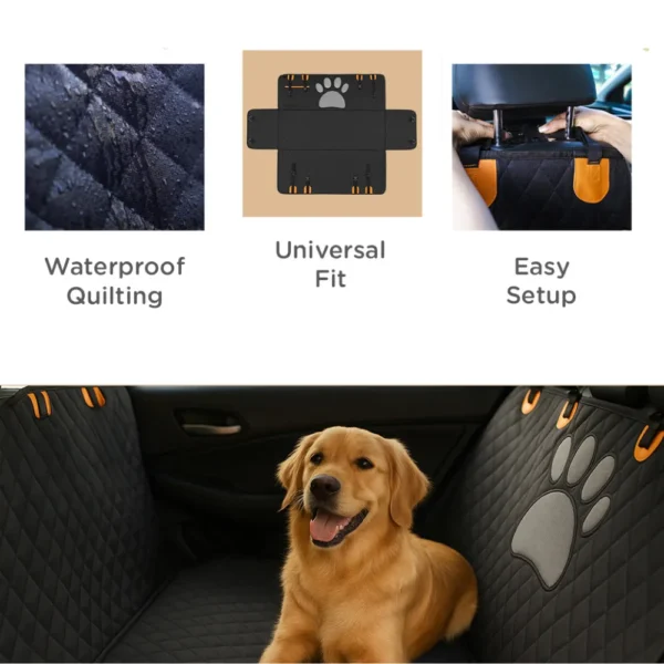 jfp-tr-00002-g01.webp Waterproof Backseat Pet Hammock Car Protector Dog Car Seat Cover view 2