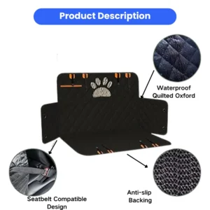 Waterproof Backseat Pet Hammock Car Protector Dog Car Seat Cover view 4