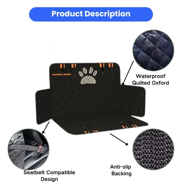jfp-tr-00002-g03.webp Waterproof Backseat Pet Hammock Car Protector Dog Car Seat Cover view 4