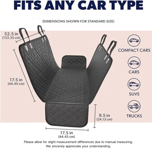 jfp-tr-00004-g02.webp Pet Hammock Car Protector Dog Car Seat Cover for Back Seat view 3