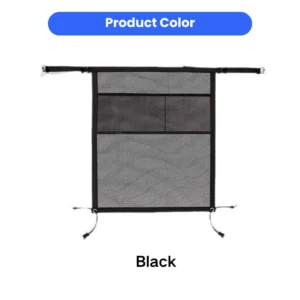 Universal Dog Car Barrier Net with Storage Pockets for Pet Travel view 2