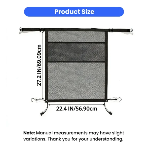 jfp-tr-00007-g02.webp Universal Dog Car Barrier Net with Storage Pockets for Pet Travel view 3