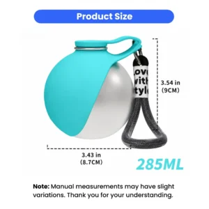 Portable Dog Water Bottle for Walking Hiking and Travel 285ml view 3