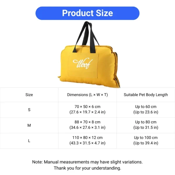 jfp-tr-00014-g03.webp Zipper Closure Portable Foldable Outdoor Pet Bed Mat Handheld Dog and Cat Bed view 4