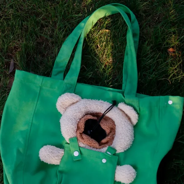 jfp-tr-00016-g02.webp Bear-Patterned Portable Outdoor Cat Handbag view 3