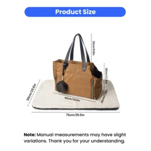 Down-Filled Cotton Portable Outdoor Pet Carrier Bag view 2