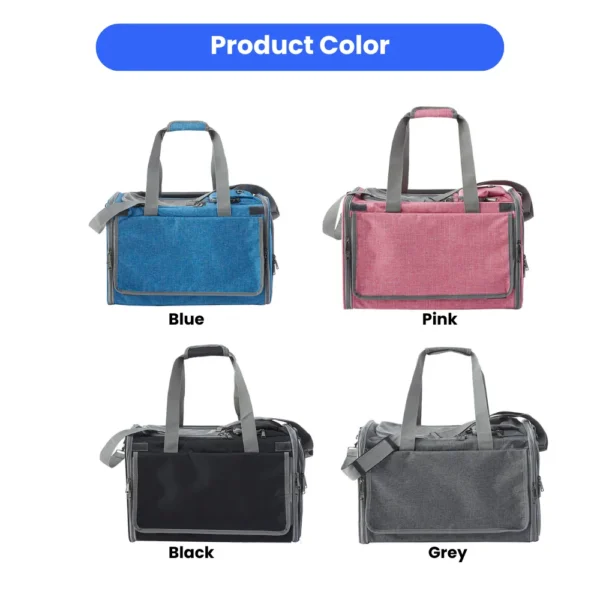 jfp-tr-00019-g01.webp Foldable Reflective Strips and Pull Handle Pet Carrier Bag view 2