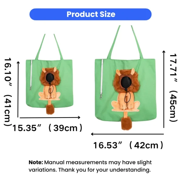 jfp-tr-00020-g02.webp Adorable Cartoon Lion Design Pet Outdoor Bag view 3