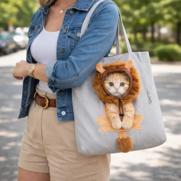 jfp-tr-00020-g04.webp Adorable Cartoon Lion Design Pet Outdoor Bag view 5
