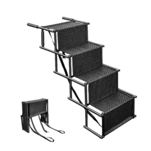 Foldable Car Pet Dog Stair with Safety Carabiner | Wholesale Pet Mobility & Travel Aids