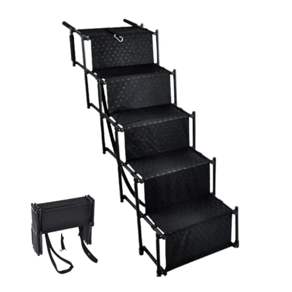 Foldable and Portable 5 Step Dog Ladder for Large Dogs