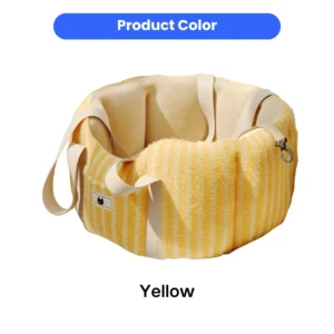 Plush Dog Car Seat Carrier with Safety Straps for Small Dogs view 2