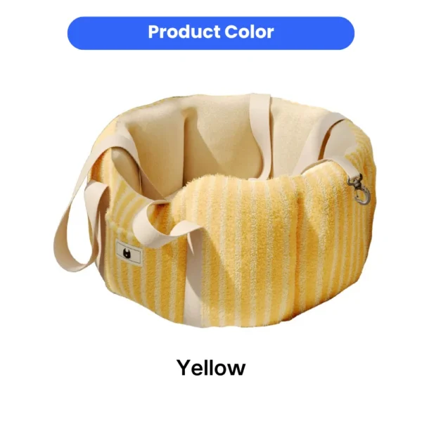 jfp-tr-00027-g01.webp Plush Dog Car Seat Carrier with Safety Straps for Small Dogs view 2