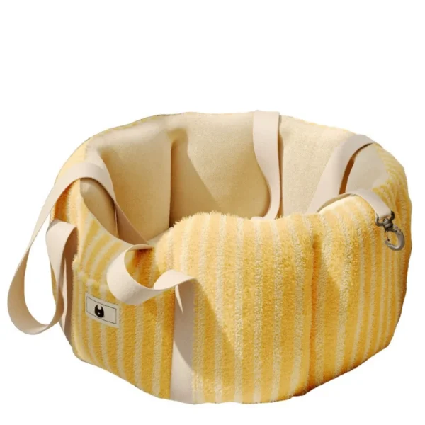 jfp-tr-00027-g05.webp Plush Dog Car Seat Carrier with Safety Straps for Small Dogs view 6