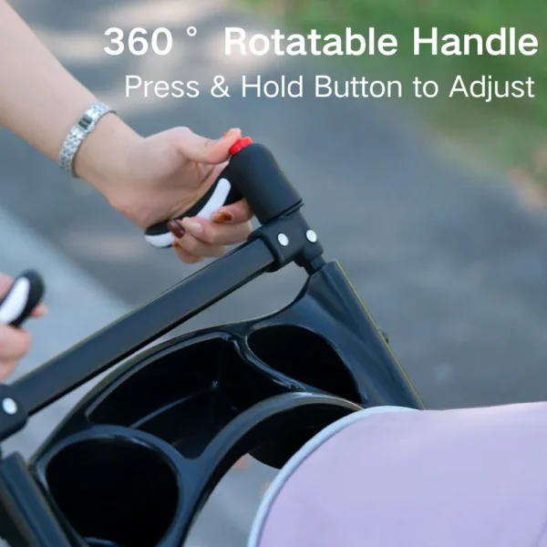 jfp-tr-00030-g03.webp Deluxe Detachable Portable Foldable Pet Stroller with 4 Wheels view 4