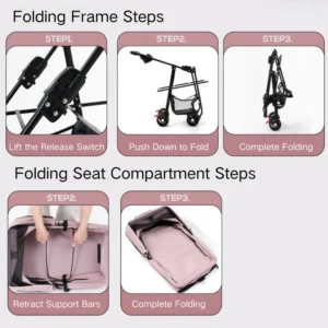 jfp-tr-00030-g05.webp Deluxe Detachable Portable Foldable Pet Stroller with 4 Wheels view 6