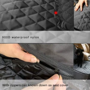 Double-Zipper Design Waterproof Oxford Fabric Dog Car Seat Cover view 2