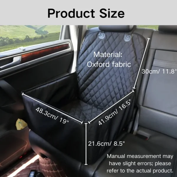 jfp-tr-00032-g02.webp Double-Zipper Design Waterproof Oxford Fabric Dog Car Seat Cover view 3