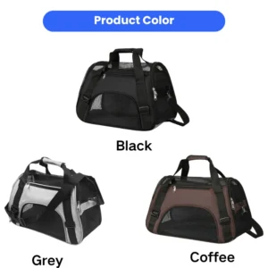 Breathable Soft Sided Pet Shoulder Carrier for Cats and Dogs view 2