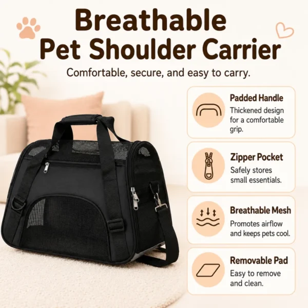 jfp-tr-00036-g03.webp Breathable Soft Sided Pet Shoulder Carrier for Cats and Dogs view 4