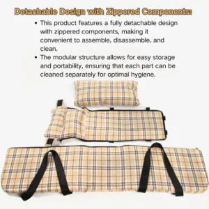 All-Season Portable Plaid Pet Car Seat Bed with Handle view 3
