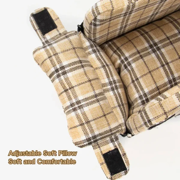 jfp-tr-00040-g03.webp All-Season Portable Plaid Pet Car Seat Bed with Handle view 4