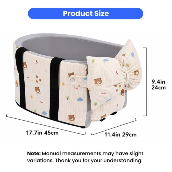 jfp-tr-00042-g02.webp Corduroy Dog Car Carrier Bag with Detachable Bow Pillow view 3