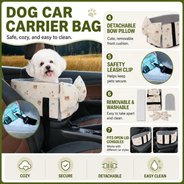jfp-tr-00042-g04.webp Corduroy Dog Car Carrier Bag with Detachable Bow Pillow view 5