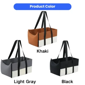 PU Leather Center Console Dog Car Seat Carrier for Small Dogs view 2