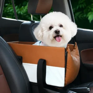 PU Leather Center Console Dog Car Seat Carrier for Small Dogs | Wholesale Dog Car Seat Covers
