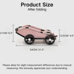 Foldable Portable 4 Wheels Pet Stroller with Telescoping Handle view 2