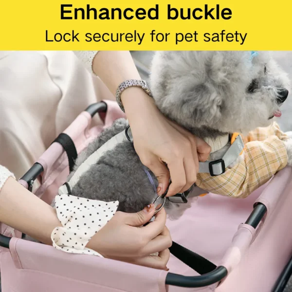 jfp-tr-00044-g06.webp Foldable Portable 4 Wheels Pet Stroller with Telescoping Handle view 7