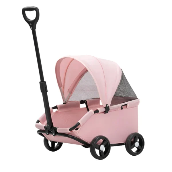 Foldable Portable 4 Wheels Pet Stroller with Sunshade