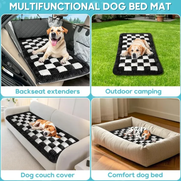 jfp-tr-00046-g01.webp Thickened Checkered Pattern Polyester Fabric Car Seat Pet Mat view 2
