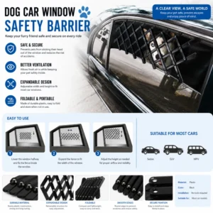 Expandable Dog Car Window Safety Barrier view 4