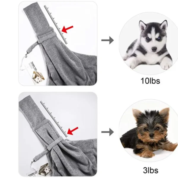 jfp-tr-00051-g01.webp Outdoor Travel Portable Dog Slings Bag Reversible Pet Carrier Bag view 2