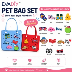 DIY EVA Pet Tote Bag Set for Cats and Small Dogs 6 Bags & 50 Charms per Carton view 4
