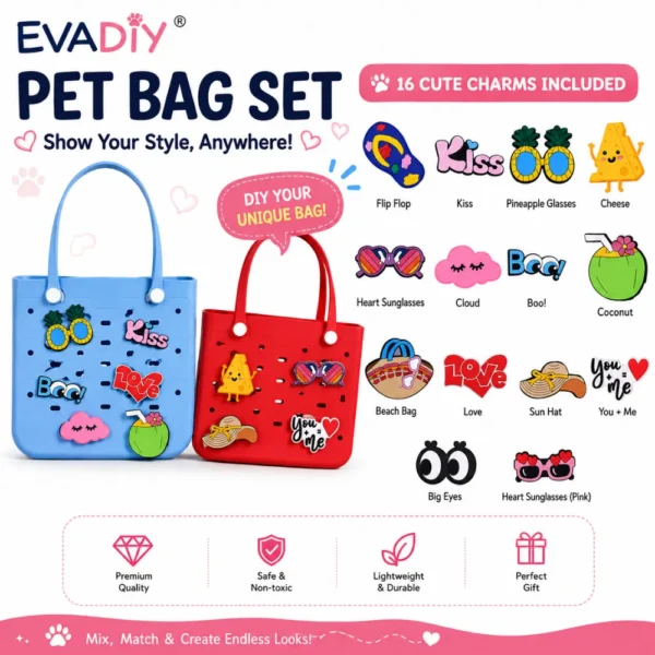 jfp-tr-00052-g03.webp DIY EVA Pet Tote Bag Set for Cats and Small Dogs 6 Bags & 50 Charms per Carton view 4