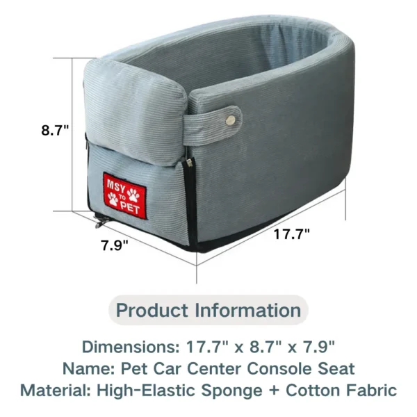 jfp-tr-00053-g04.webp Portable Pet Car Seat Cushion with Detachable Mat for Home and Travel view 5