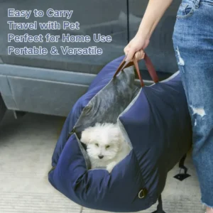 Dual-Sided Waterproof Pet Car Seat with Safety Lock view 2
