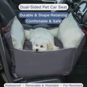 Dual-Sided Waterproof Pet Car Seat with Safety Lock view 3